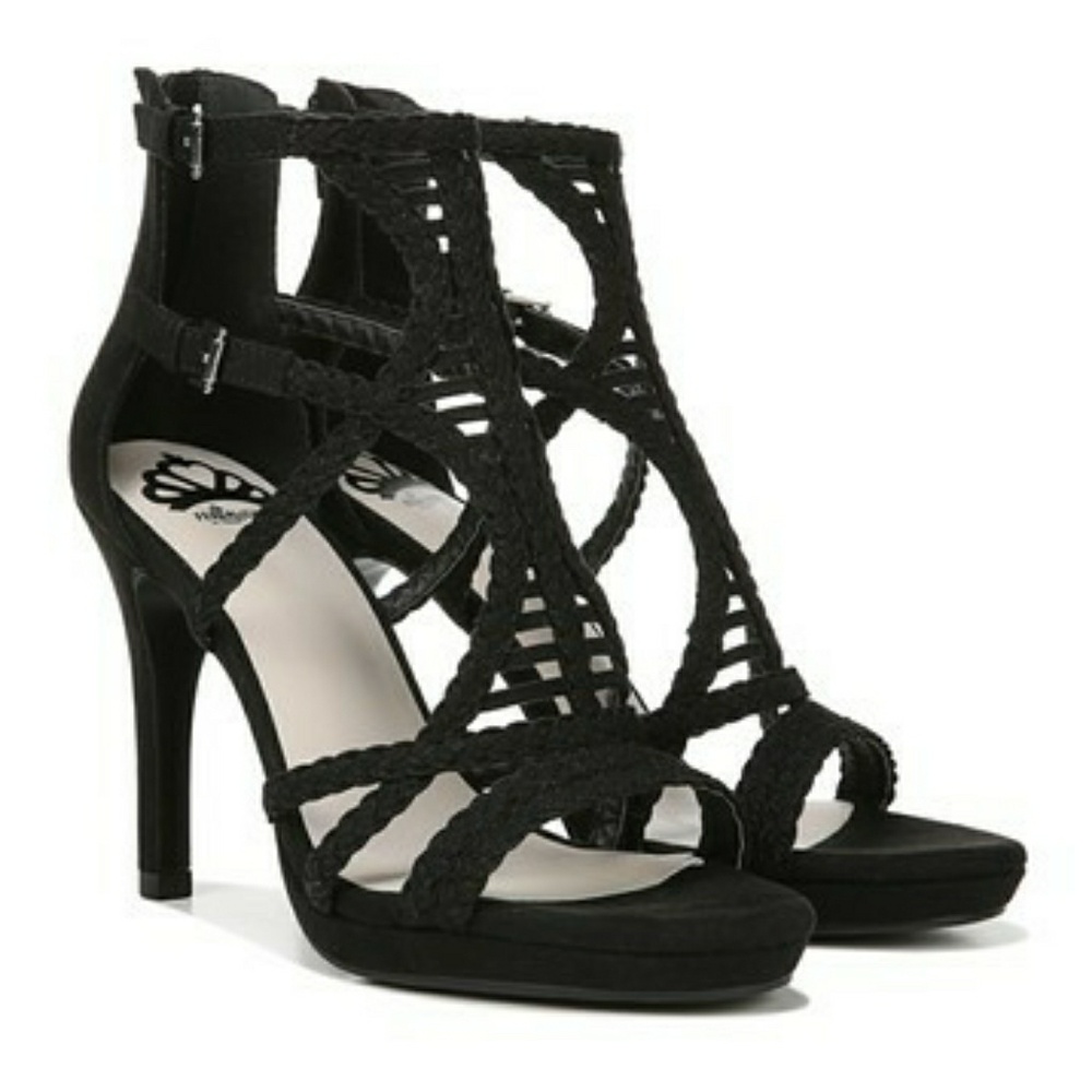 Fergalicious Black Braided Sandals